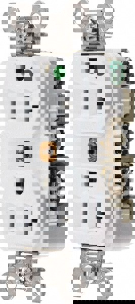 Straight Blade Duplex Receptacle: NEMA 5-20R, 20 Amps, Self-Grounding